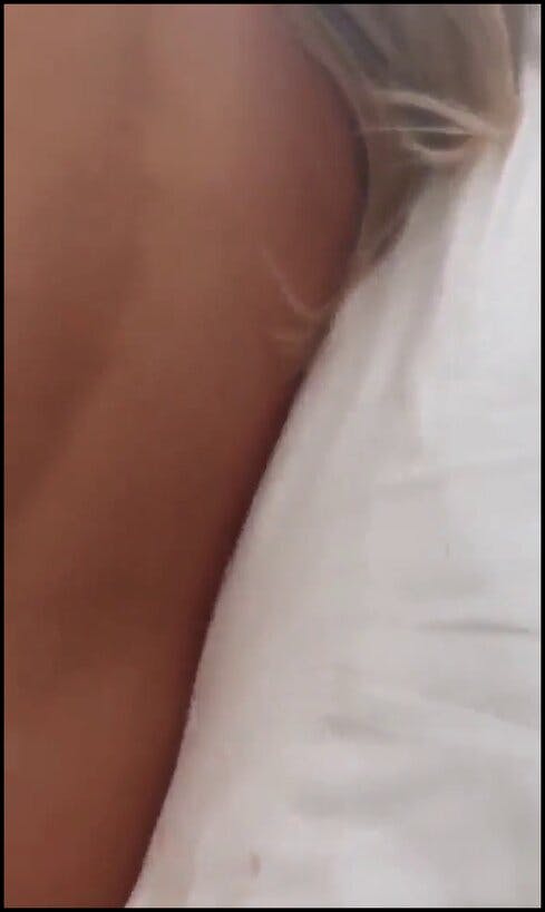 Blonde with perfect tits rides in the morning
